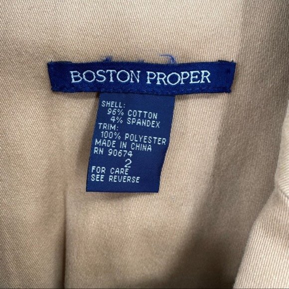 Boston Proper Lace Trim Beige Jacket Size 2 - Picture 4 of 5